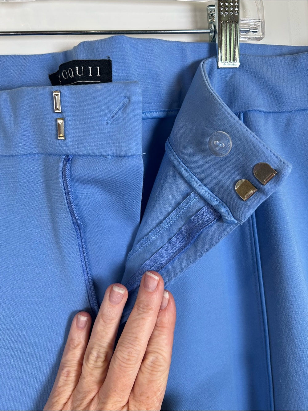 Eloquii French Blue The Ultimate Stretch Slim Leg Pant Size 22R - Picture 7 of 11